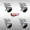 Service Caster 3.5 Inch SS Soft Rubber Swivel Top Plate Caster Set with Brake SCC-SS20S3514-SRS-TLB-4 - alternate 2